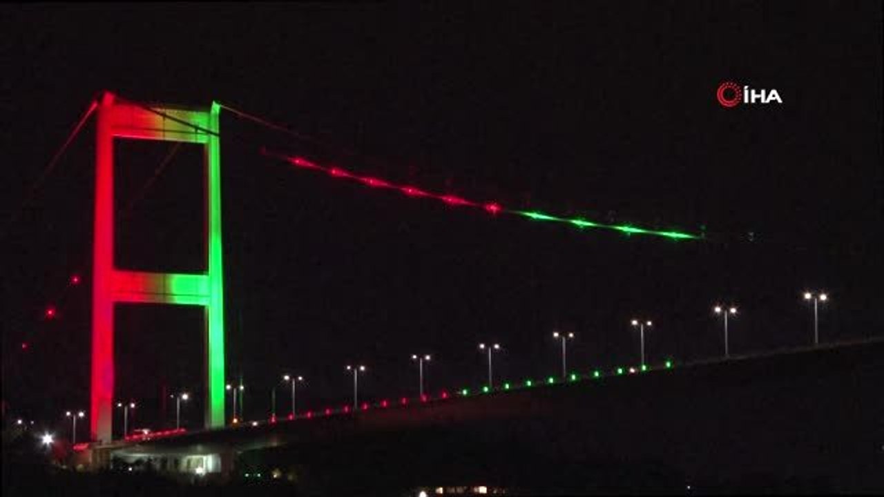 FSM ve Yavuz Sultan Selim Köprüsü Afganistan bayrağı renklerine büründü