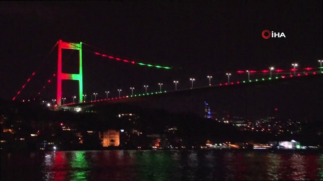 FSM ve Yavuz Sultan Selim Köprüsü Afganistan bayrağı renklerine büründü