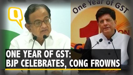 Скачать видео: One Year of GST: Modi Government Celebrates, Congress Frowns