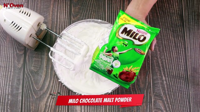 3 INGREDIENTS SUPER EASY CHOCOLATE CREAMY ICE CREAM l MILO ICE CREAM l EGGLESS & WITHOUT MACHINE