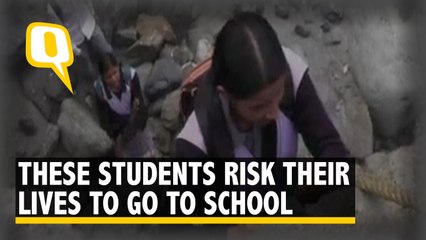 Students Of Chamoli Villages Risk Their Lives To Go To School