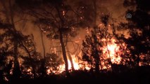 Orman yangını, ekiplerin müdahalesi ile yerleşim merkezlerinden uzaklaştırıldı