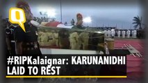 Karunanidhi Laid To Rest With State Honours | The Quint