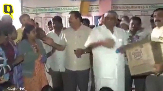 Karnataka Minister Throws Biscuit Packets At Flood Victims, Draws Flak