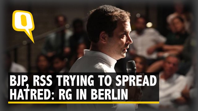 Rahul Gandhi in Berlin: BJP & RSS Are Spreading Hatred in India