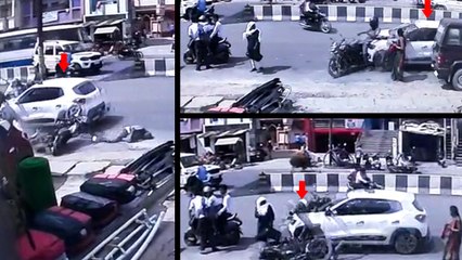 हिट एंड रनः CCTV में कैद हुआ पीछे से मौत बनकर आ रही कार का वीडियो, रोंगटे खड़े कर देगी फुटेज