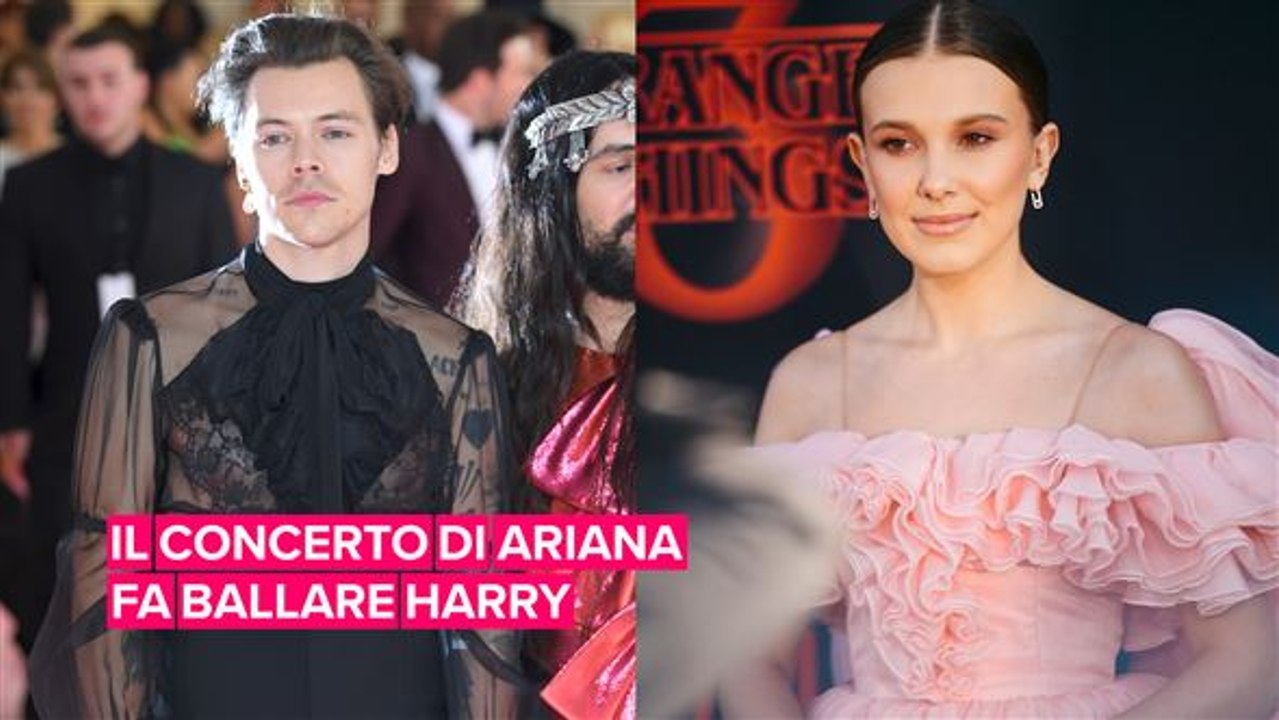 Harry Styles & Millie Bobby Browns ballano al concerto di Ariana Grandes concert