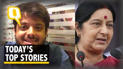 QWrap: Sushma to Meet Pak Counterpart; Scare on Jet Airways Flight
