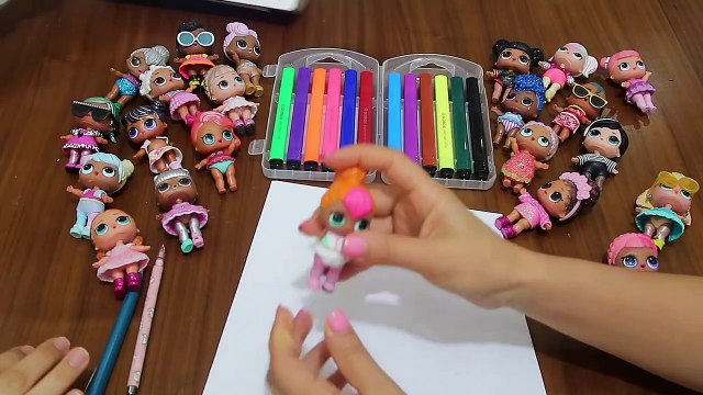Gözü Kapalı LOL Bebek Seç Çiz Boya Challenge En Çok Kim LOL Bebeğini Benzetecek? Bidünya Oyuncak