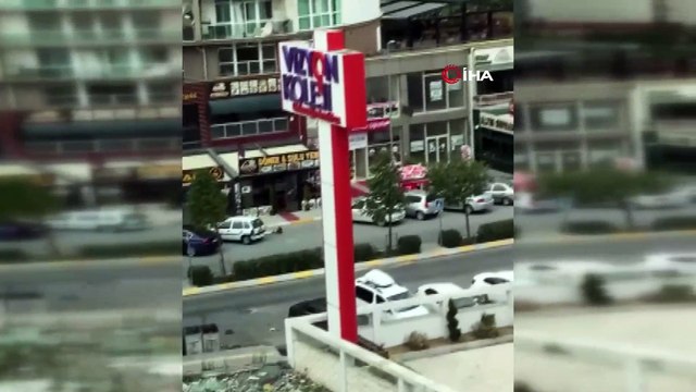 Metrelerce yükseklikte hiçbir güvenlik önlemi almadan çalışan işçi yürekleri ağızlara getirdi