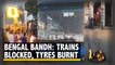 West Bengal Bandh: Train Services Halted, Buses Vandalised