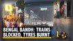 West Bengal Bandh: Train Services Halted, Buses Vandalised