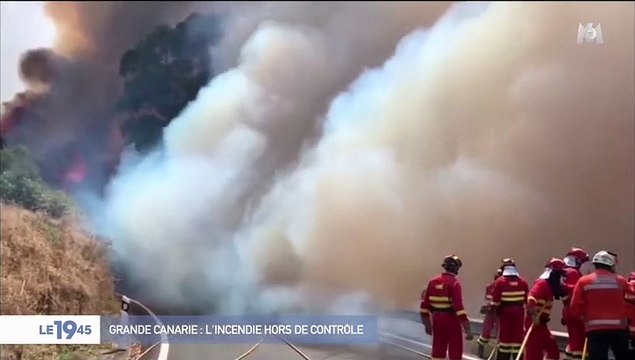 Découvrez les images spectaculaires de l'incendie toujours hors de contrôle qui touche l'île espagnole de Grande Canarie depuis samedi
