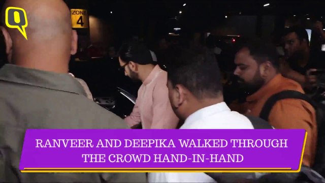 Watch: Ranveer-Deepika Twin in Pink as They Return from Bengaluru