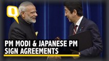 PM Modi and PM Abe Sign and Exchange Agreements in Tokyo, Japan
