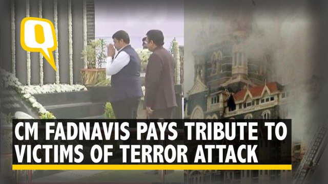 Maharashtra Chief Minister Devendra Fadnavis Pays Tribute to Mumbai Terror Attack Victims