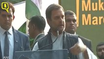 Rahul Gandhi slams PM Modi at the Kisan Mukti March in Delhi | The Quint