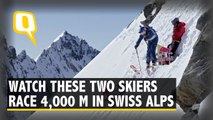 With Twists and Turns, Two Skiers Race 4,000m in Swiss Alps
