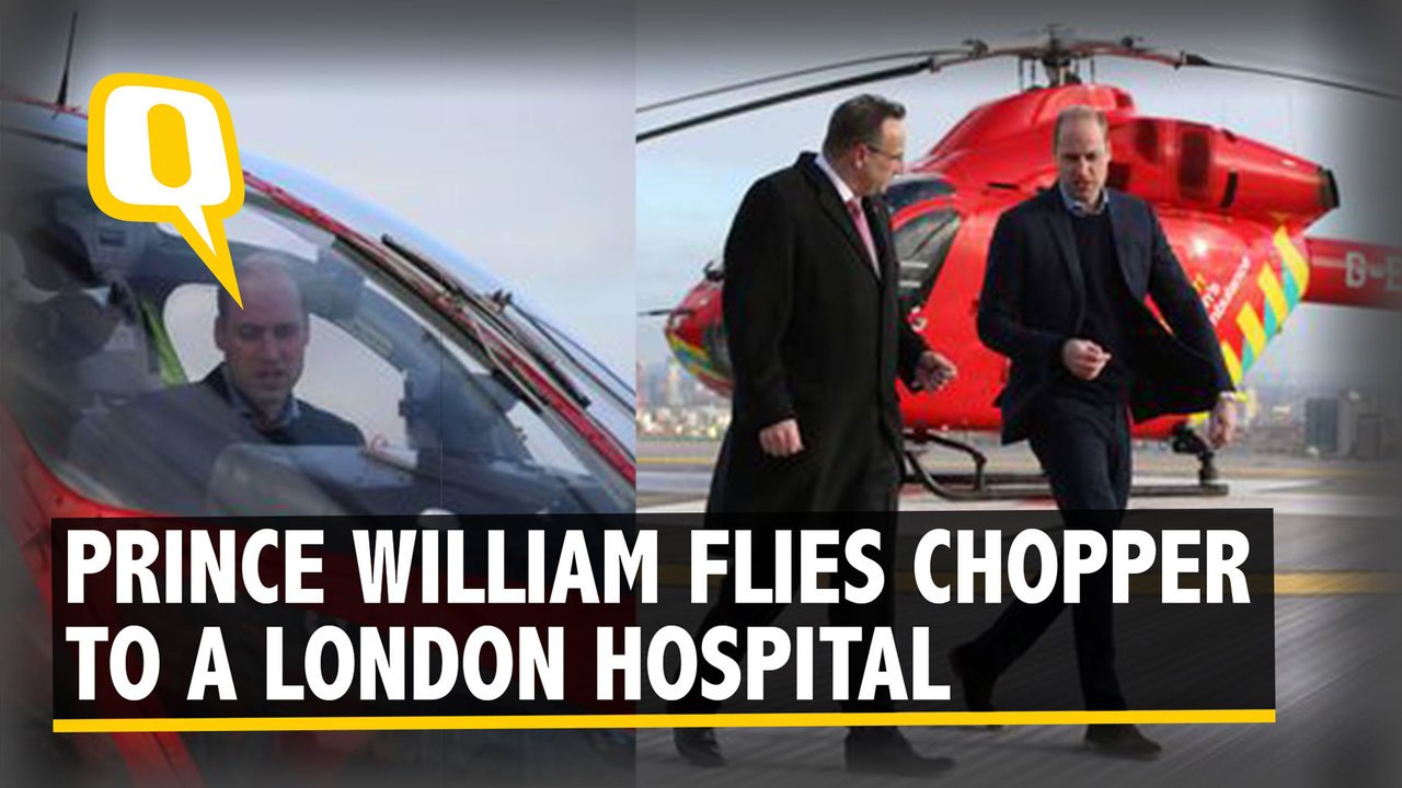 Prince William Flies Chopper On 30th Anniv of London Air Ambulance