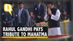 Rahul Gandhi and Manmohan Singh Pay Their Tribute to Mahatma Gandhi at Rajghat