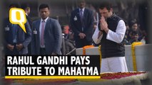Rahul Gandhi and Manmohan Singh Pay Their Tribute to Mahatma Gandhi at Rajghat