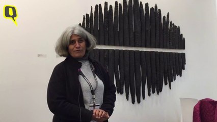 Shanthamani Muddaiah Explains the Interpretation Behind Her Art Work, "Fire Script"