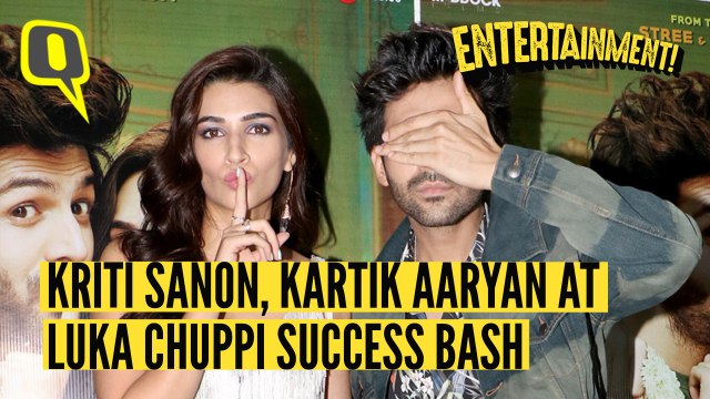 Kriti Sanon, Kartik Aaryan Celebrate With ‘Coca Cola Tu’ at Luka Chuppi Success Bash