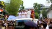 Rahul, Priyanka Wave at Supporters During a Roadshow in Wayanad, Kerala