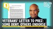 Veterans’ Letter to President Kovind: Some Deny, Others Endorse