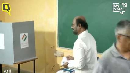 Rajinikanth Casts Vote in Chennai, Tamil Nadu