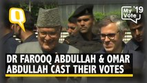 Dr Farooq Abdullah and Omar Abdullah Cast Their Votes