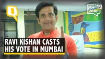 Ravi Kishan Casts his Vote