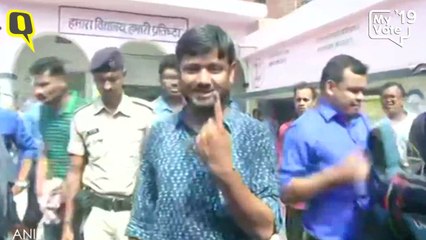 Video herunterladen: Come Out of Your Homes and Fight the Corrupt: Kanhaiya Kumar After Casting Vote