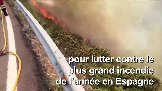 Incendie à Grande Canarie: hélicoptères et avions larguent de l'eau