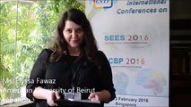 Ms. Elyssa Fawaz at SEES Conference 2016 by GSTF Singapore