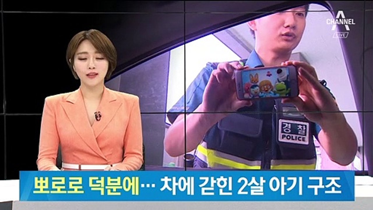 ‘뽀통령’으로 차 안 2살 아이 구했다…기지 발휘한 경찰관