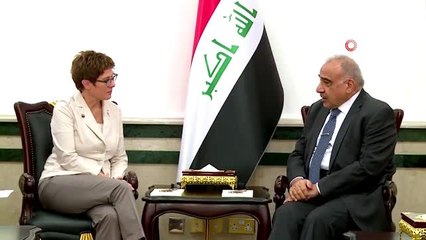 - Almanya'nın yeni Savunma Bakanı Bağdat'ta- Alman Bakan Kramp-Karrenbauer, Başbakan Abdülmehdi ile...