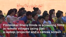 Mobile cinema brings movie magic to Syria Kurd children
