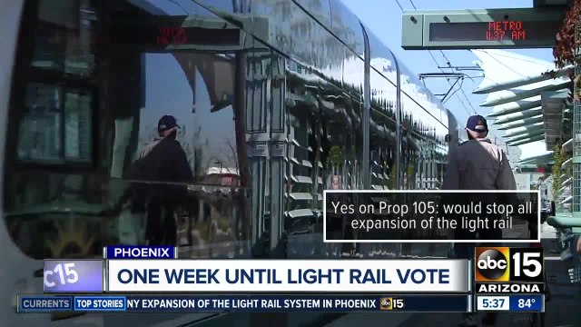 Phoenix voters to decide on light rail expansion next week