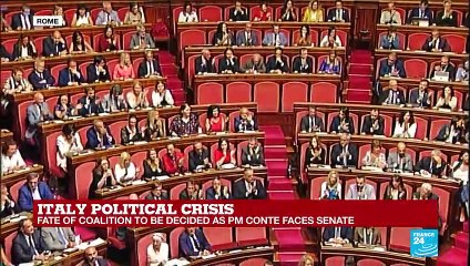 "Bringing about this governmental crisis is highly irresponsible," says Conte