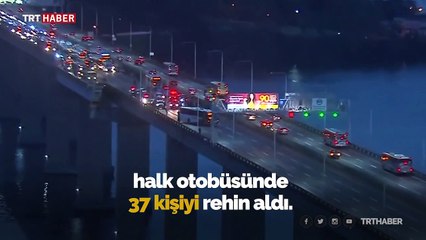 Brezilya'da silahlı bir kişi otobüs yolcularını rehin aldı