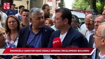 Ekrem İmamoğlu Sarıyer'deki riskli binada incelemelerde bulundu