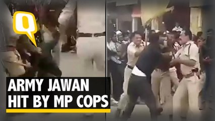 Download Video: Caught on Camera: Army Jawan Thrashed by MP Cop