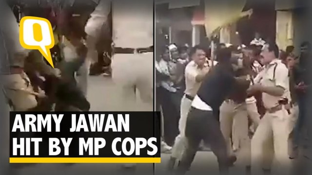 Caught on Camera: Army Jawan Thrashed by MP Cop