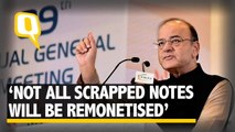 The Quint: Not All Scrapped Notes Will Be Remonetised, Hints Arun Jaitley