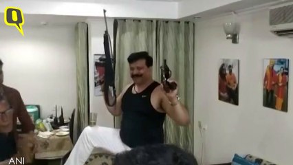 Suspended BJP MLA Pranav Singh Brandishes Guns While Dancing