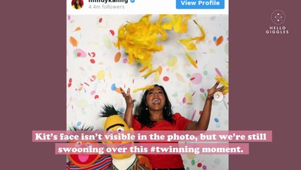 Mindy Kaling just shared a rare photo with her daughter, and we love their #twinning moment