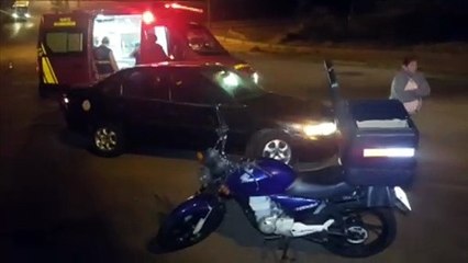 Acidente é registrado na Avenida Brasil, no Bairro Santa Cruz