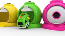 Learn Colors with Street Vehicles Toys Parking - Shapes & Colors Videos Collection