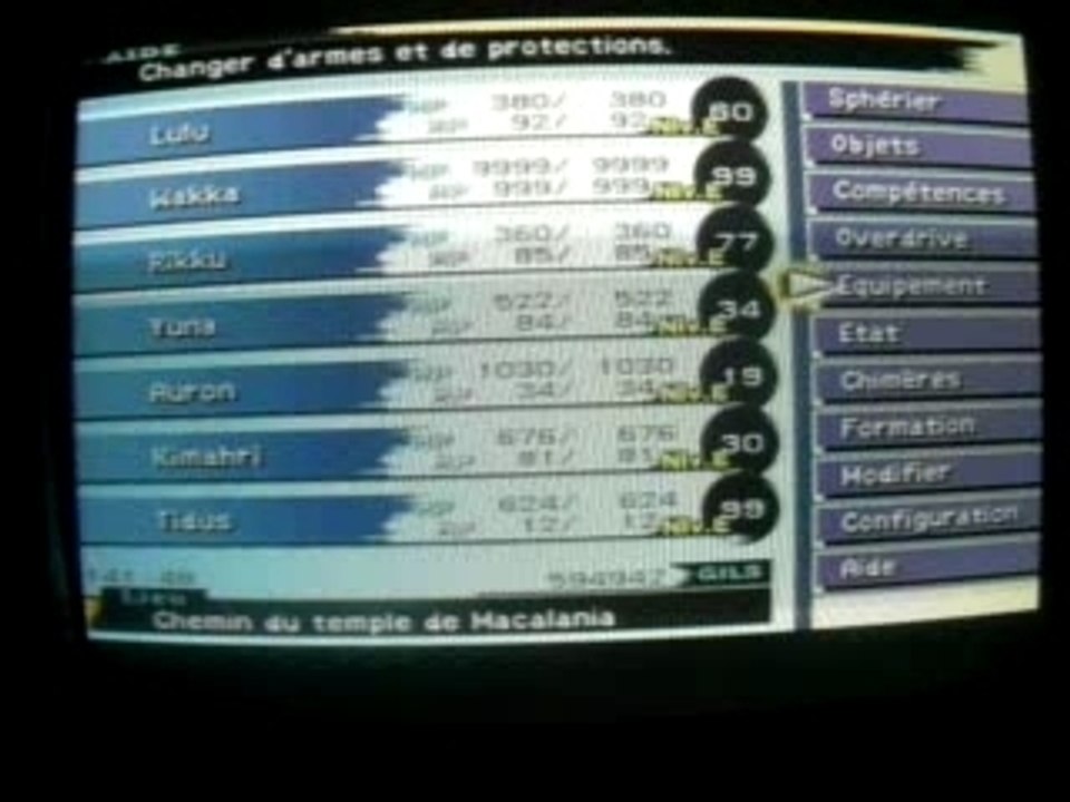 FFX Wakka Solo Dark Aeons sans HP Extra-Shiva